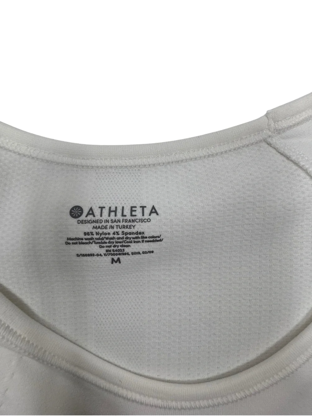 Athleta speedlight seamless top Bright White Size Medium NWT $64